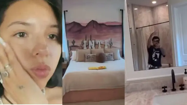 Ángela Aguilar lanzó mensaje con un bebé cuando Nodal mostró la habitación de Inti
