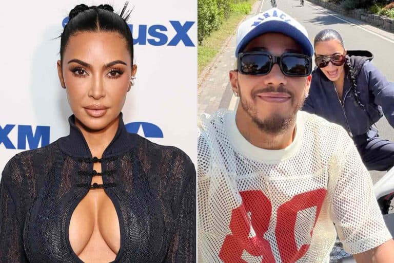Kim Kardashian presume a su novio Lewis Hamilton en sus redes sociales