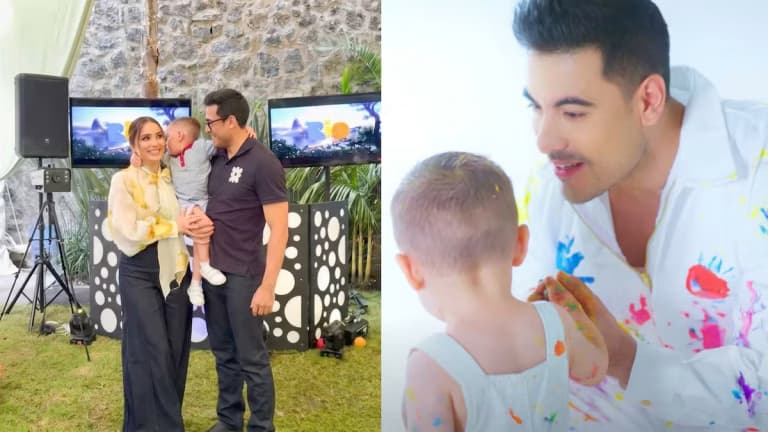 Carlos Rivera y su esposa Cynthia, celebran el tercer cumpleaños de su hijo León
