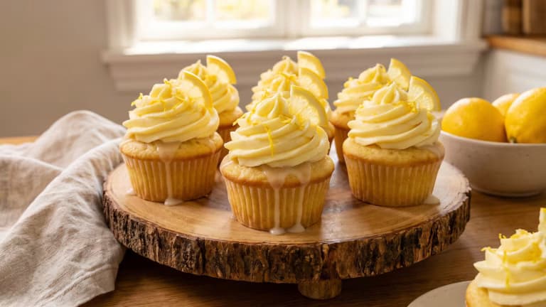 Cupcakes de limón listos en 35 minutos
