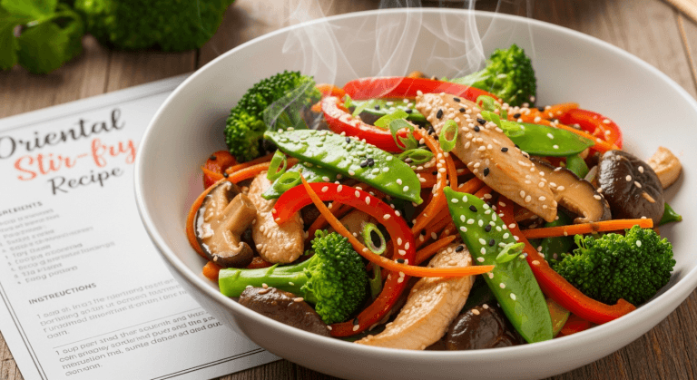 Salteado oriental: receta rápida con carne y verduras
