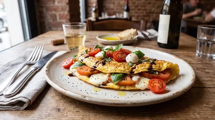 Omelette caprese en 15 minutos: ¡Irresistible!