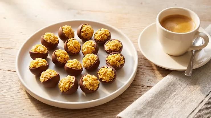 Bolitas de chocolate crujiente: perfectas para acompañar tu café