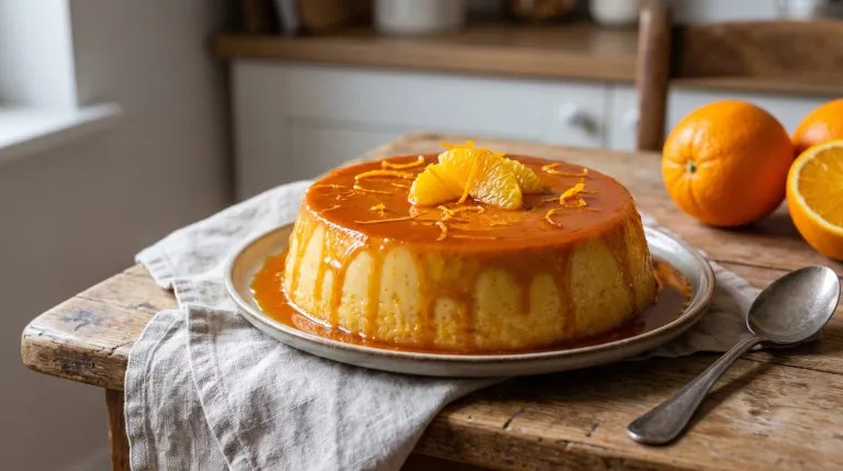Flan sin azúcar con caramelo de naranja: no te vas a resistir