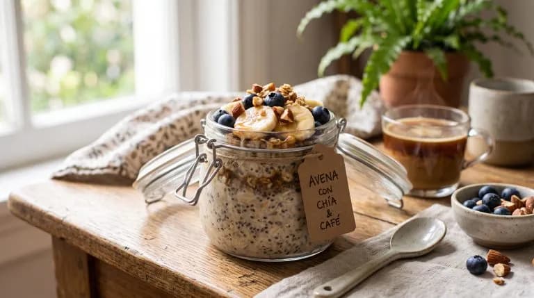 Avena con chía y café: un desayuno saludable y saciante