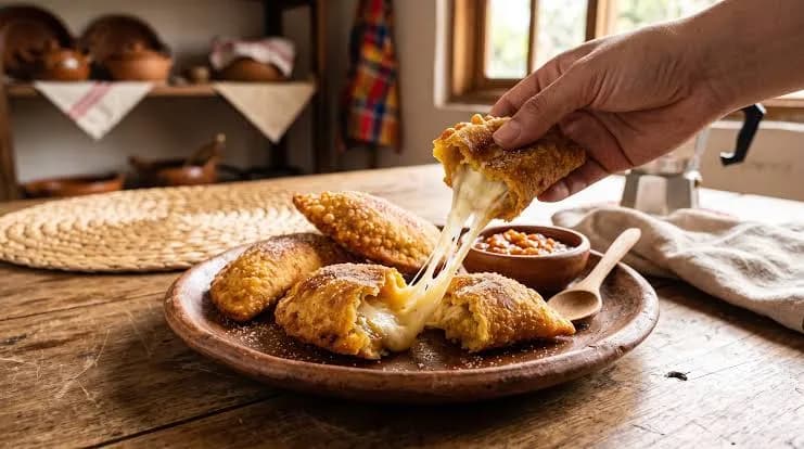 Empanadas de plátano y queso al estilo Cali, Colombia